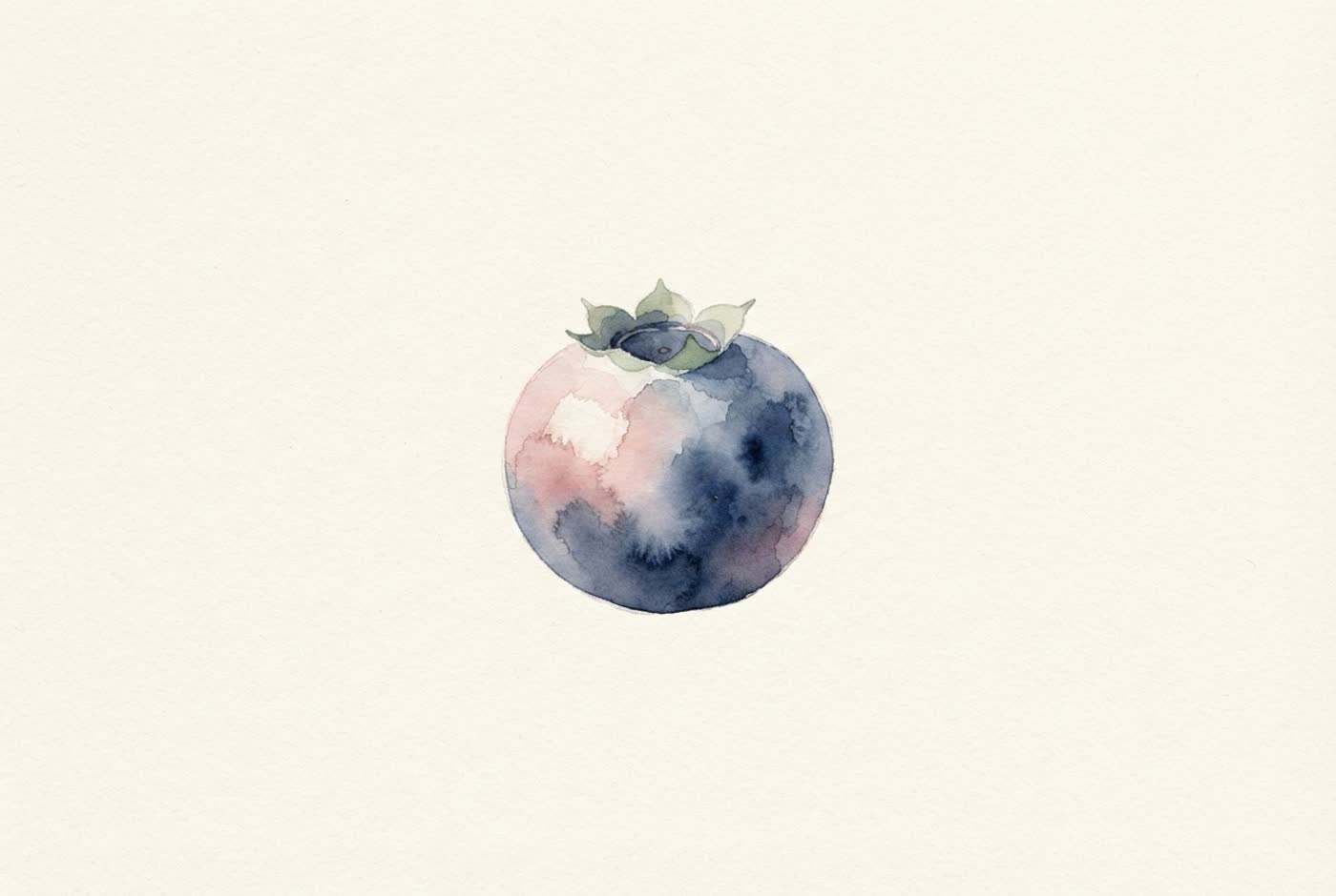 Aquarela de mirtilo — o tamanho aproximado do bebê com 7 semanas