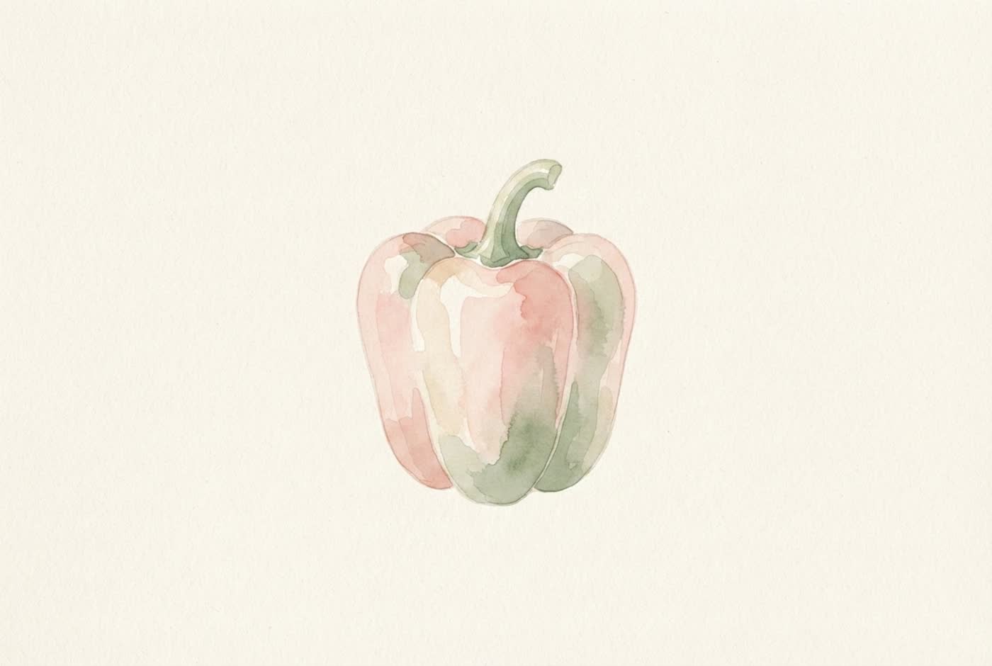 Aquarela de pimentão — o tamanho aproximado do bebê com 18 semanas