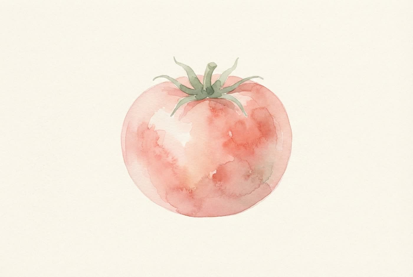 Aquarela de tomate — o tamanho aproximado do bebê com 19 semanas