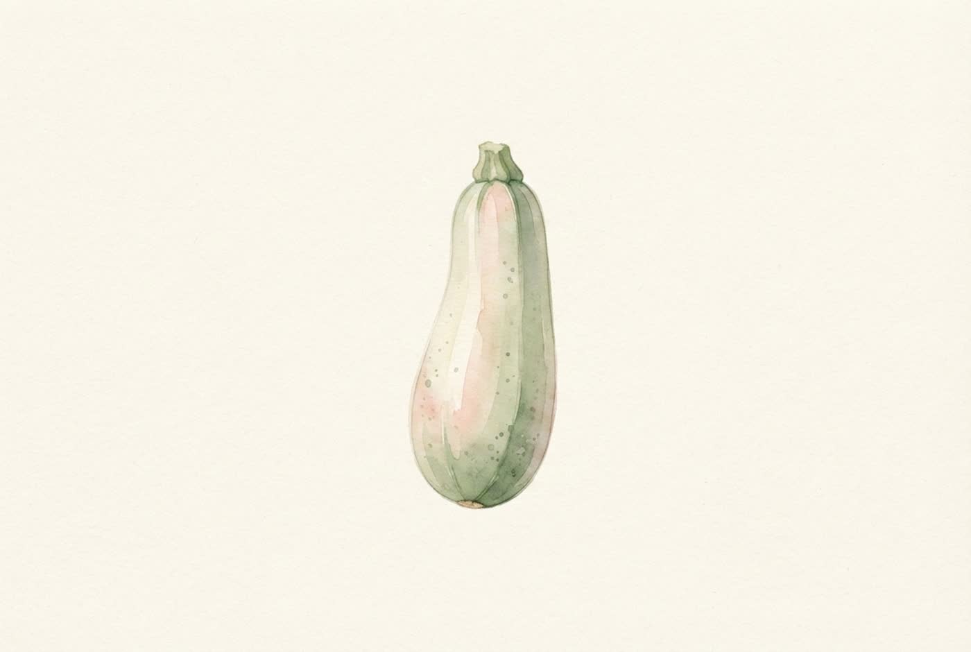 Aquarela de abobrinha — o tamanho aproximado do bebê com 25 semanas