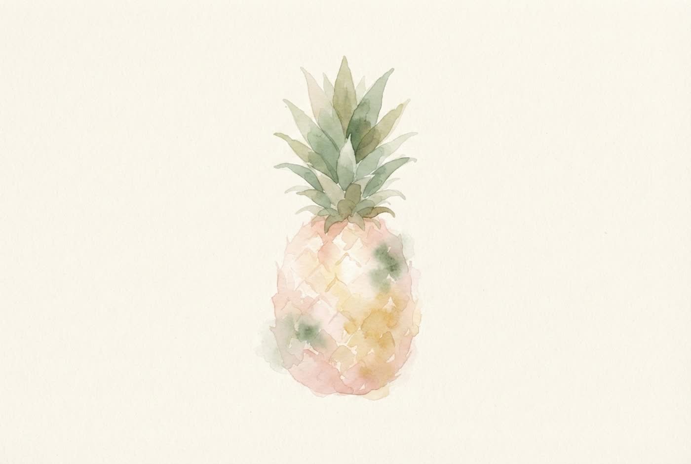Aquarela de abacaxi — o tamanho aproximado do bebê com 33 semanas