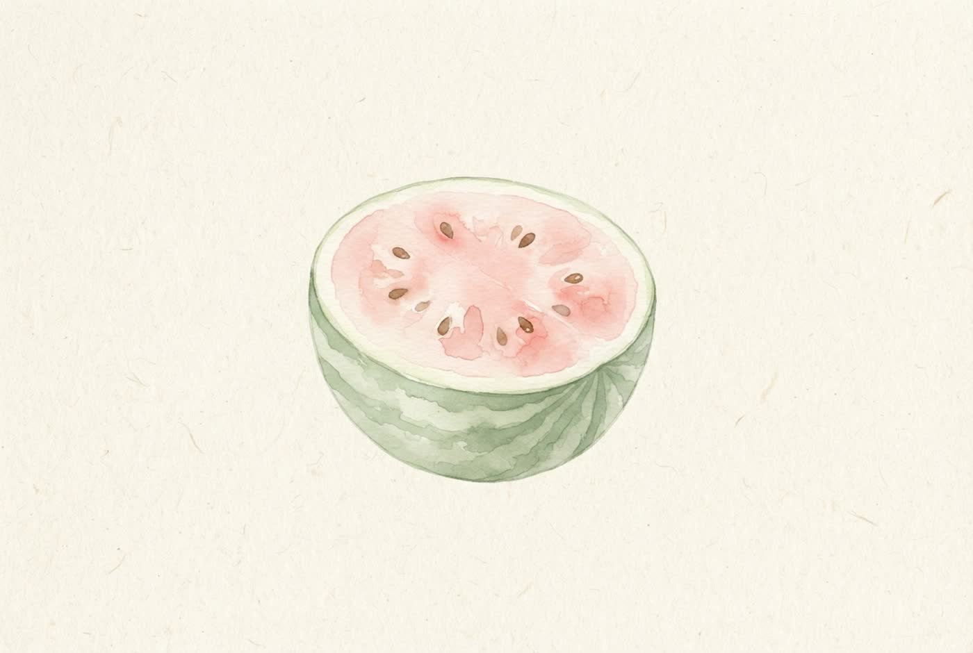Aquarela de melancia — o tamanho aproximado do bebê com 40 semanas